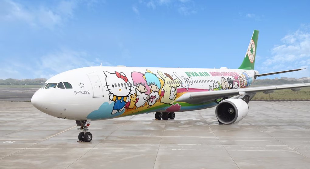 EVA Air uvádí nové letadlo Hello Kitty na trase Chicago-Tchaj-pej