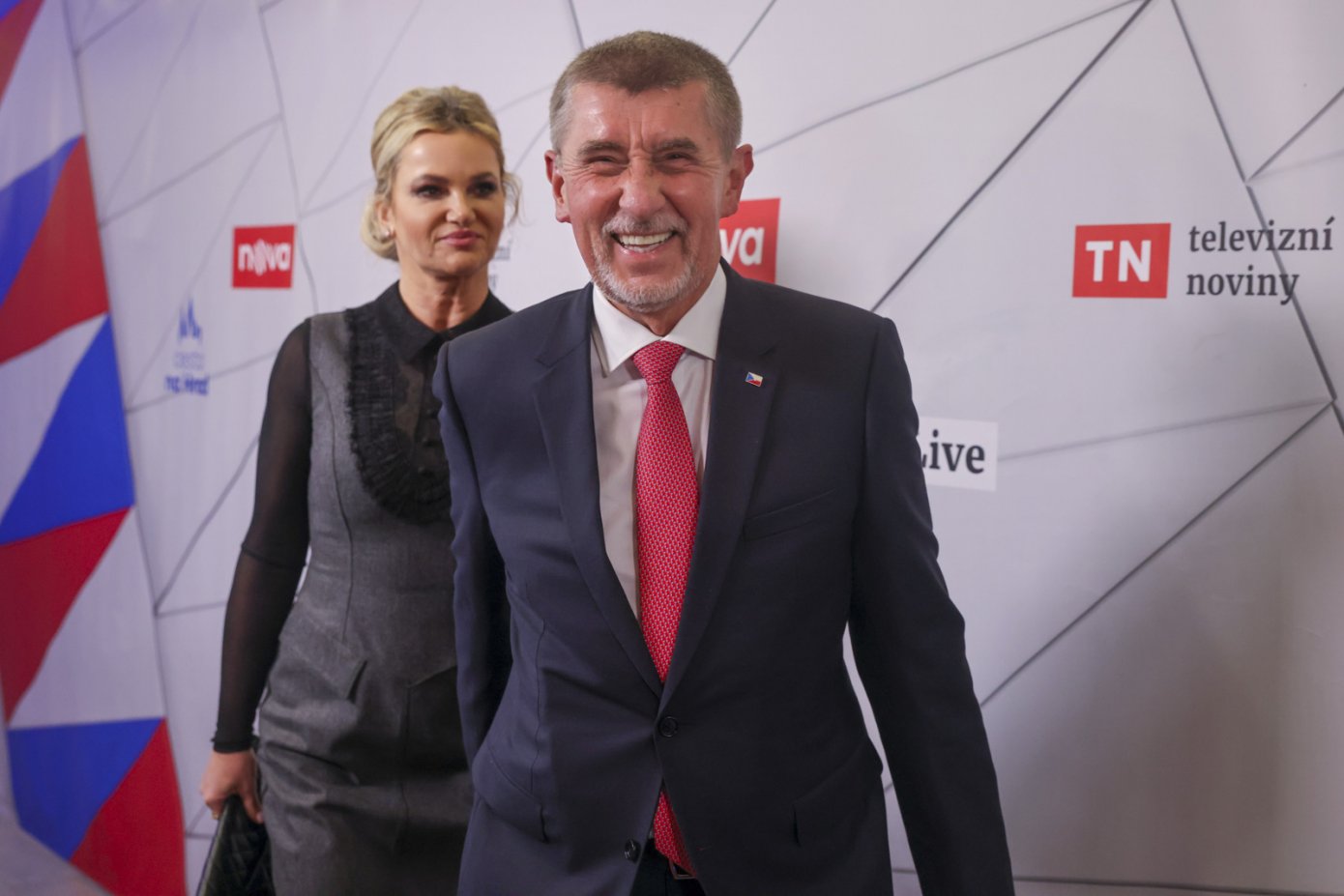 Andrej Babiš s chotí v televizi Nova