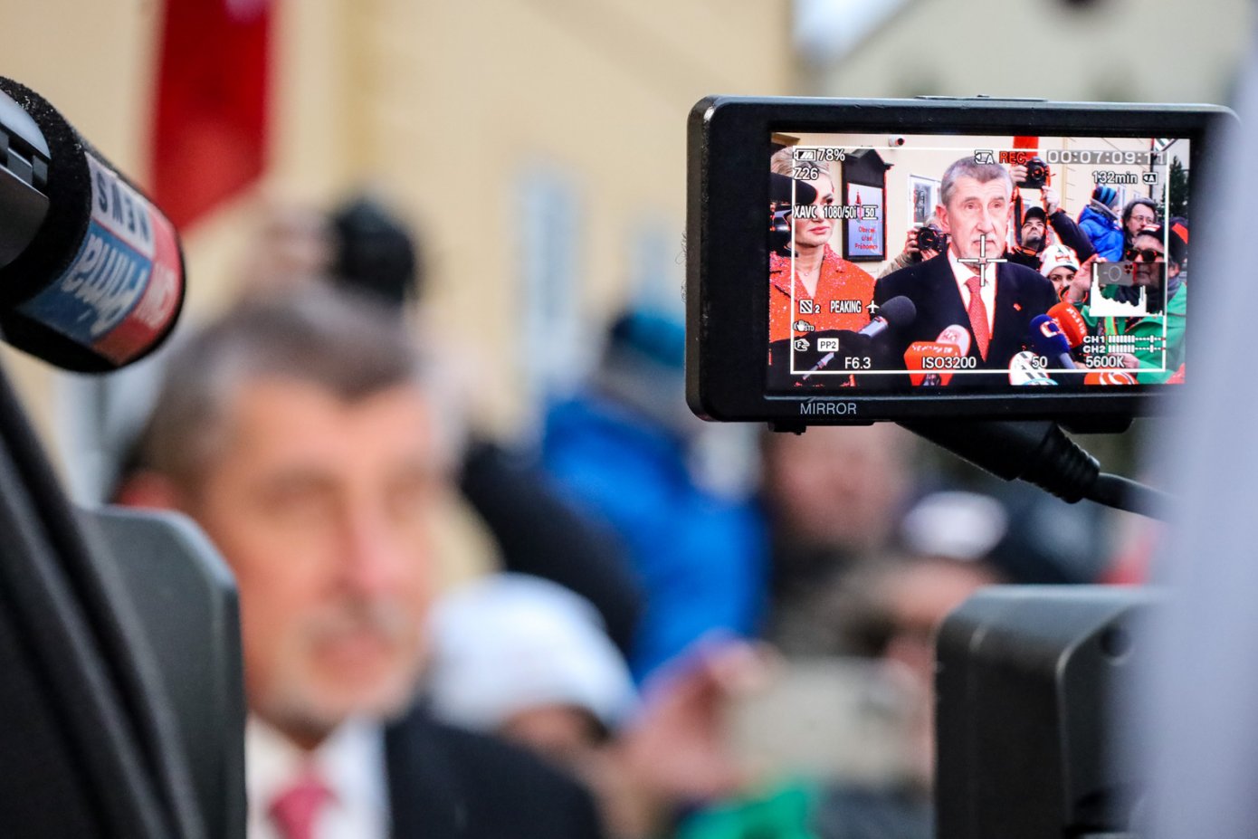 Andrej Babiš volil v Průhonicích