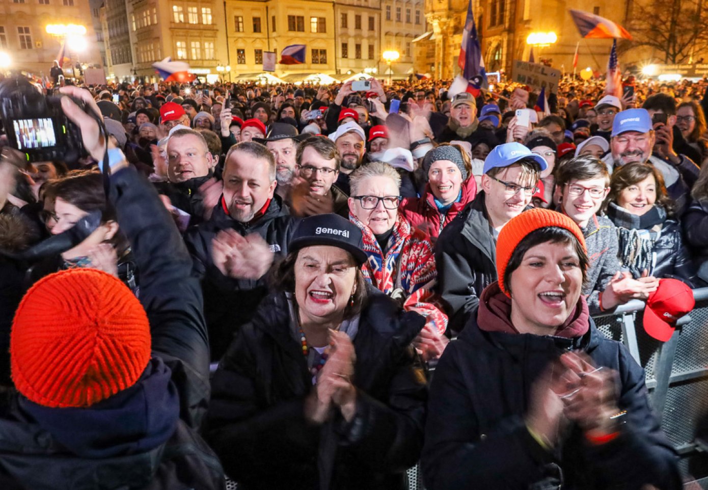 Příznivci generála Petra Pavla na Staroměstském náměstí