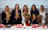 Kateřina Svitková, Barbora Votíková, Ivana Tykač, Diana Bartovičová a Gabriela Šlajsová na předsezonní tiskové konferenci